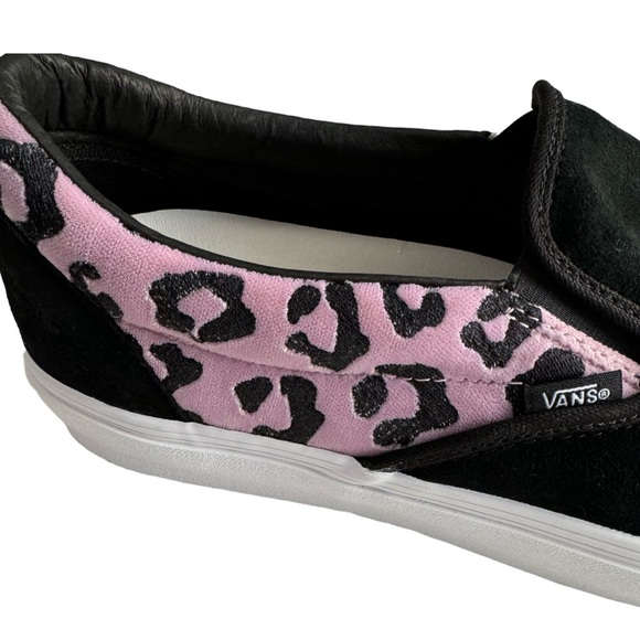 Vans Vault Animal Print Shoes, black suede, velvet leopard print combo, NIB Rare - Picture 6 of 16